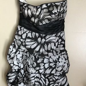 Black and silver cocktail dress